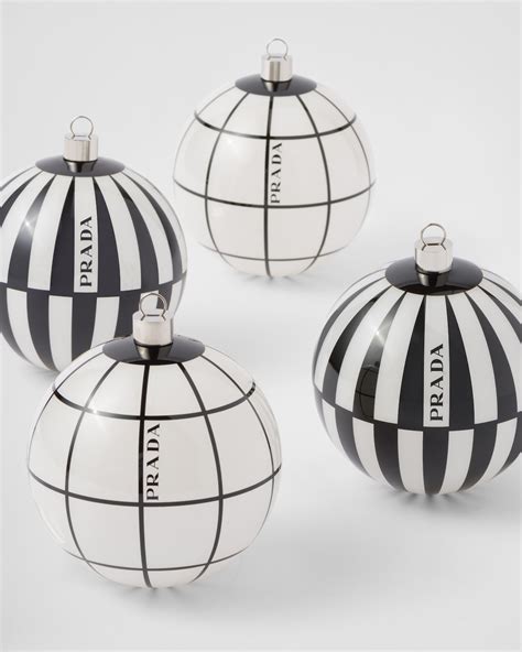 prada christmas balls price|White/black Glass Christmas Ornament Set .